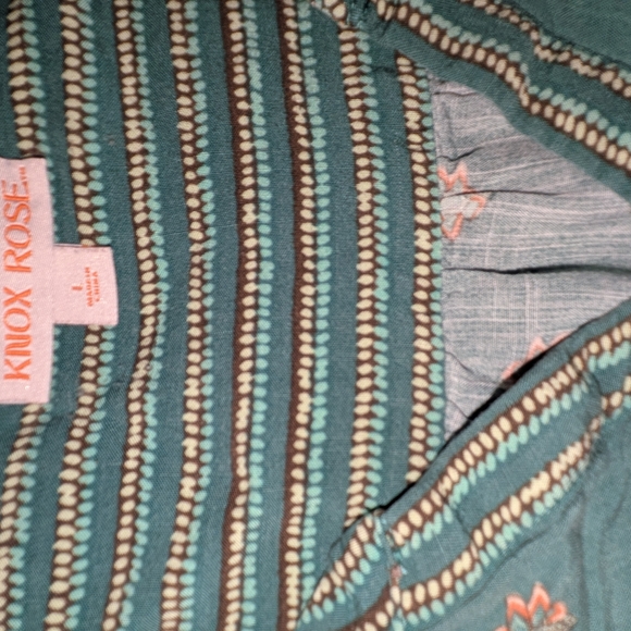 Floral Teal Blouse - Picture 3 of 5